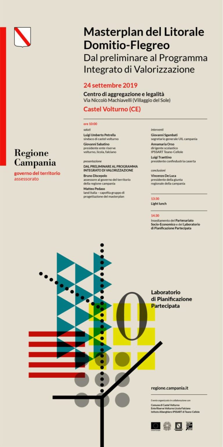 Castel Volturno-“Dal Preliminare al Programma Integrato di Valorizzazione” MASTERPLAN LITORALE Domitio-flegreo.