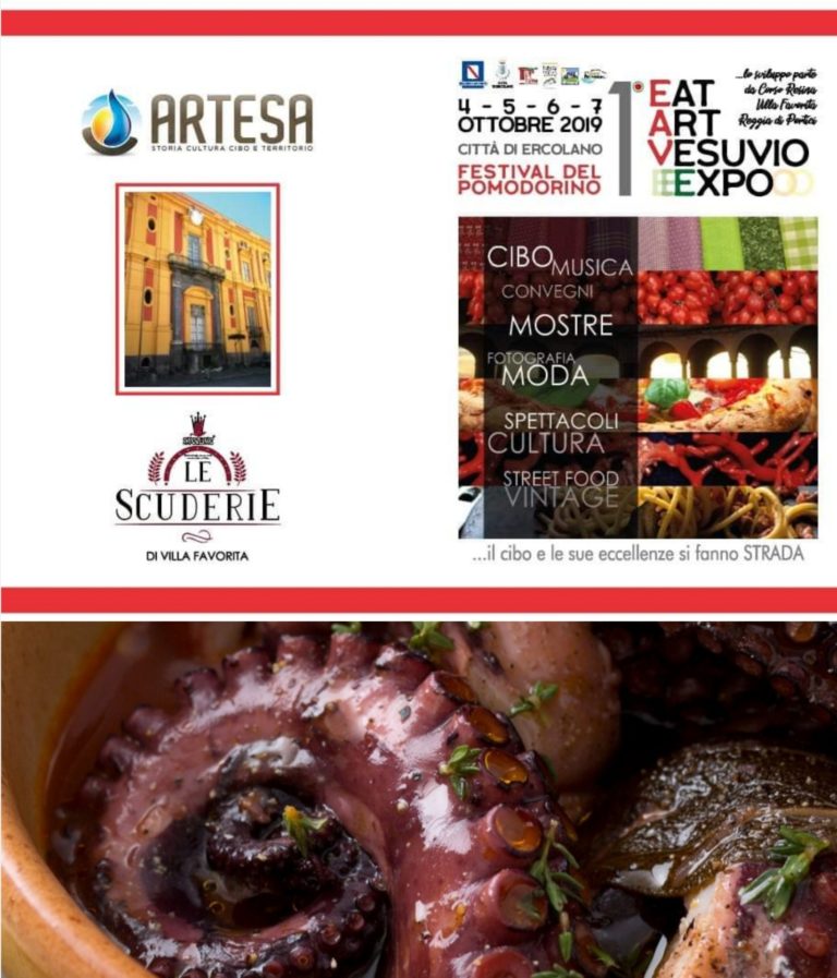 Ercolano- Domani 30 settembre ore 12, Conferenza stampa: “1 Eat Art Vesuvio Expo”.