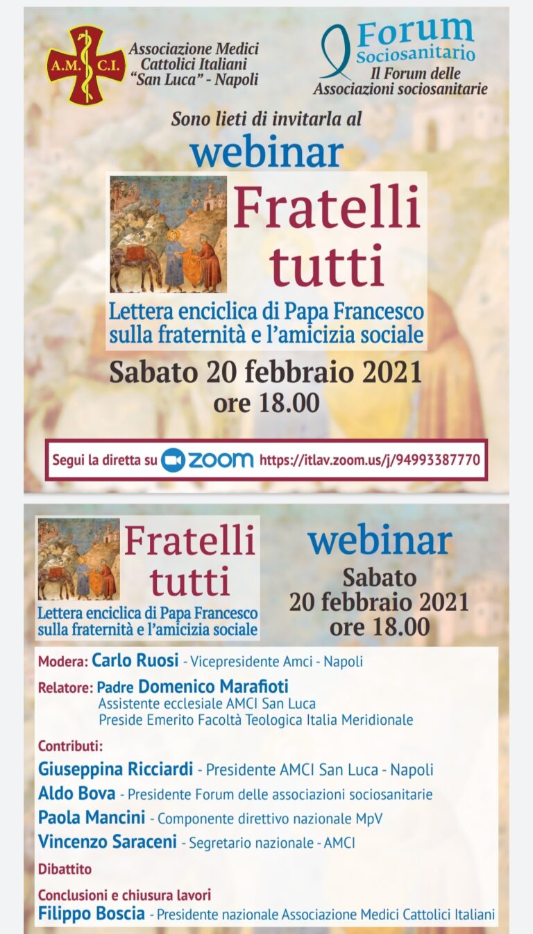 Incontro organizzato per una società fondata sulla “fraternità e l’amicizia sociale”  