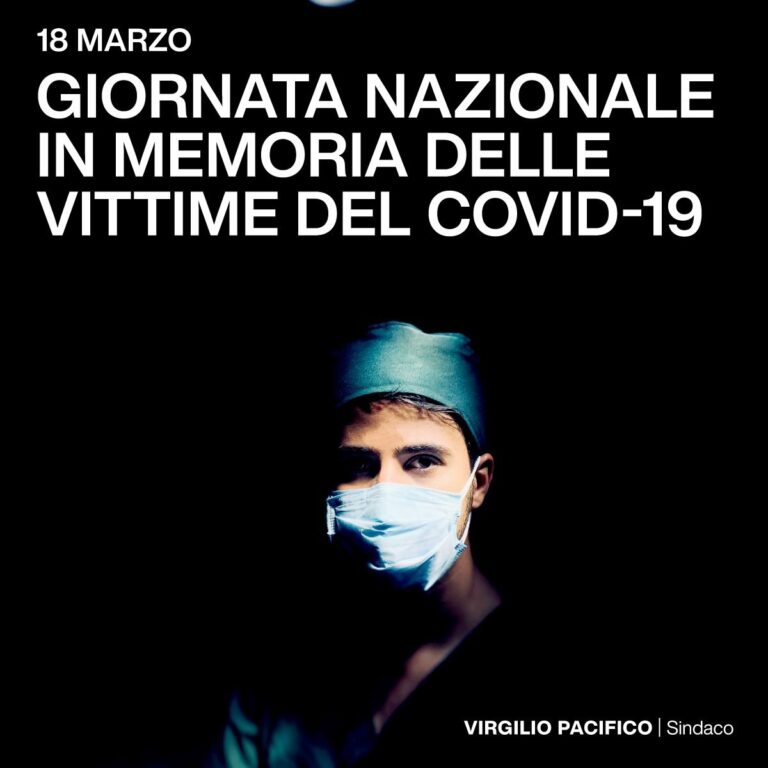 Giornata nazionale per le vittime del Covid, Pacifico ricorda chi non c’è più.