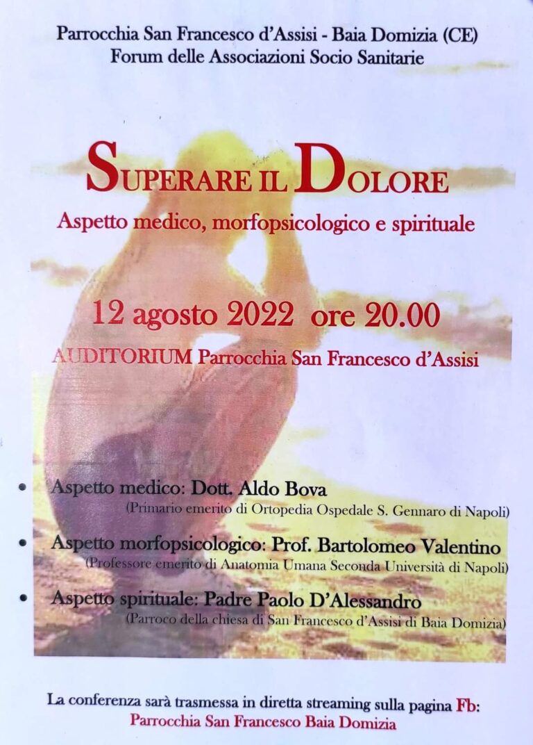 Baia Domizia – Incontro sul tema “Superare il dolore” organizzato dal forum socio-sanitario